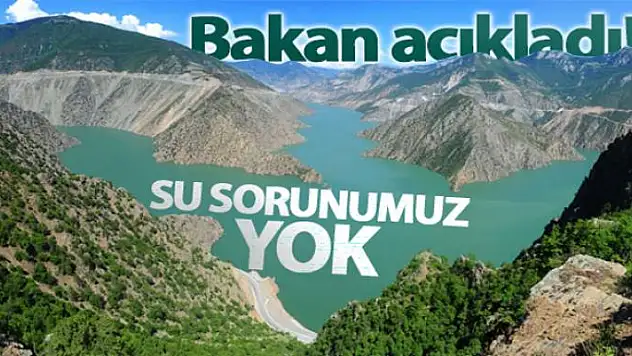 Bakan Pakdemirli: 'Su sıkıntısı öngörülmüyor'