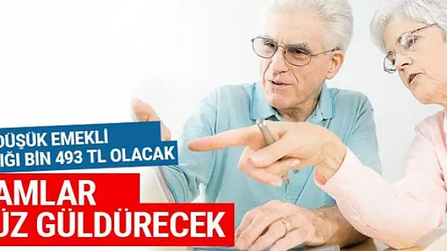 Yeni zamla en düşük emekli maaşı bin 493 TL olacak