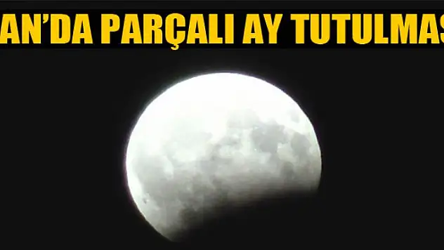 Van'da parçalı ay tutulması