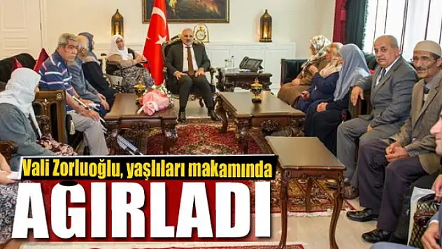 Vali Zorluoğlu, yaşlıları makamında ağırladı