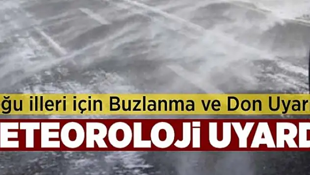 Meteorolojiden buzlanma ve çığ uyarısı