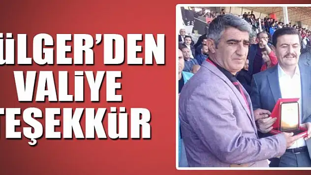 Başkan Dülger'den Vali Aslantaş'a teşekkür plaketi