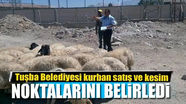 Tuşba Belediyesi kurban satış ve kesim noktalarını belirledi