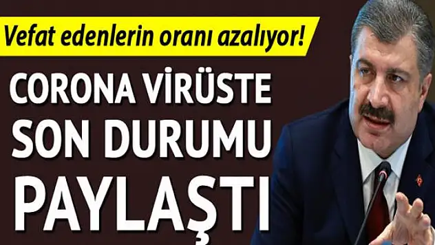 Sağlık Bakanlığı: 'Son 24 saatte korona virüsten 41 kişi hayatını kaybetti'
