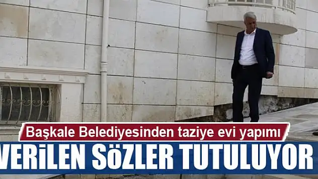 Başkale Belediyesinden taziye evi yapımı