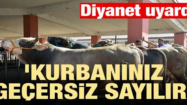 Diyanet uyardı! 'Kurbanınız geçersiz sayılır'