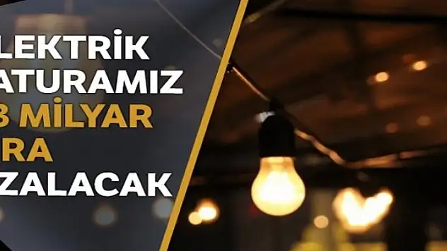 Elektrik faturamız 23 milyar lira azalacak