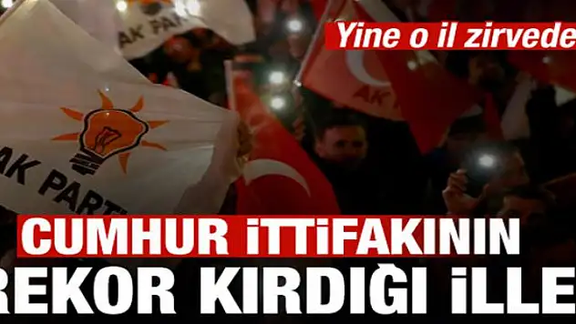 Cumhur İttifakı'nın en yüksek oy aldığı iller