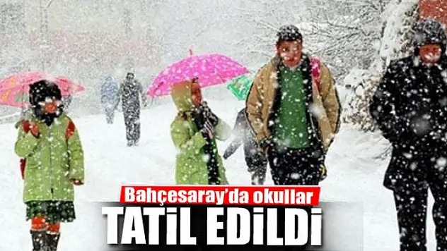 Bahçesaray'da kar tatili
