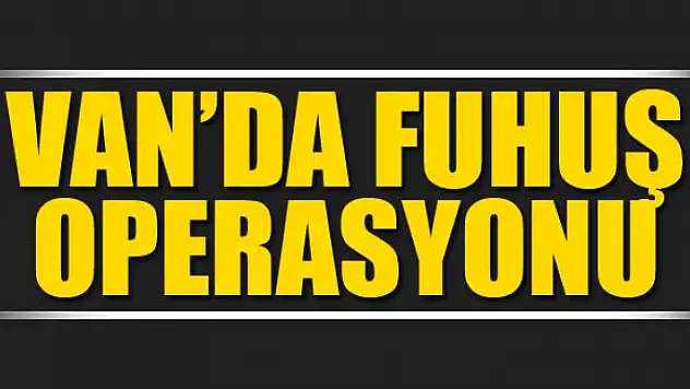 Van'da fuhuş operasyonu