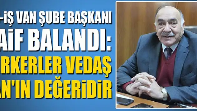 TÜRKERLER VEDAŞ VAN'IN DEĞERİDİR