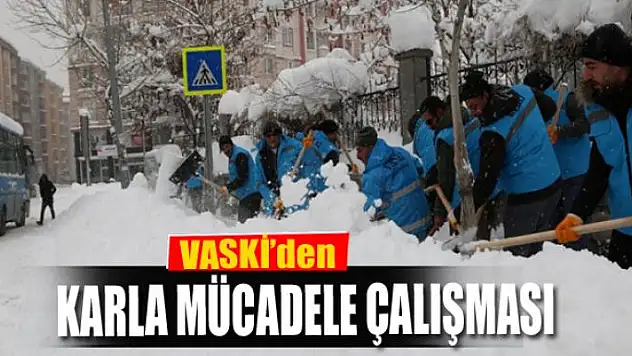 VASKİ'den karla mücadele çalışması