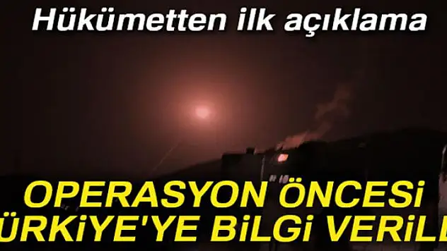 Hükümetten Suriye'ye operasyonla ilgili ilk açıklama