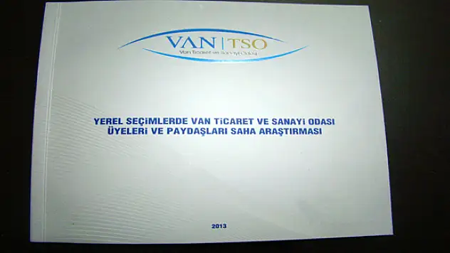 Van TSO yerel seçim araştırmasını kitaplaştırdı