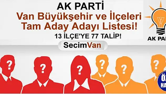 AK PARTİDE 13 İLÇEYE 77 TALİP