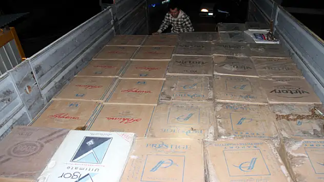 BİR KAMYON KAÇAK SİGARA ELE GEÇİRİLDİ