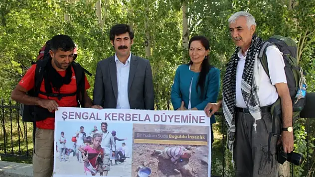 Şengal için 120 kilometre yürüdüler