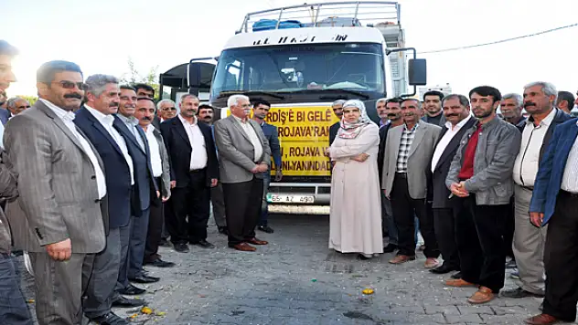 Erciş  Rojava'ya Yardım Malzemesi Gönderildi