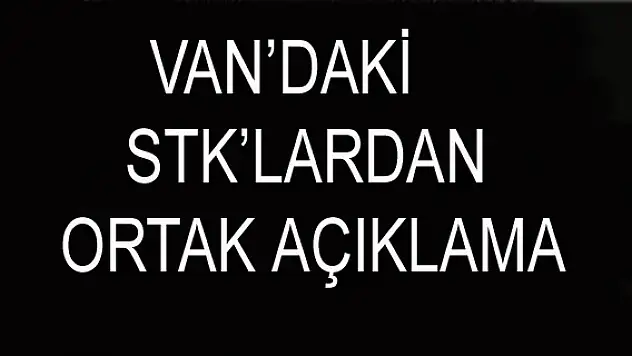 Van'daki STK'lardan Ortak Açıklama