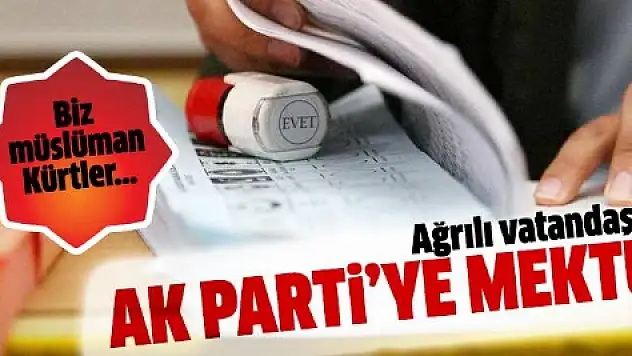 Ağrıdan gelen mesaj: Biz Müslüman Kürtler