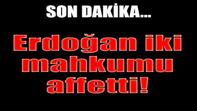 Erdoğan, iki hükümlüyü affetti