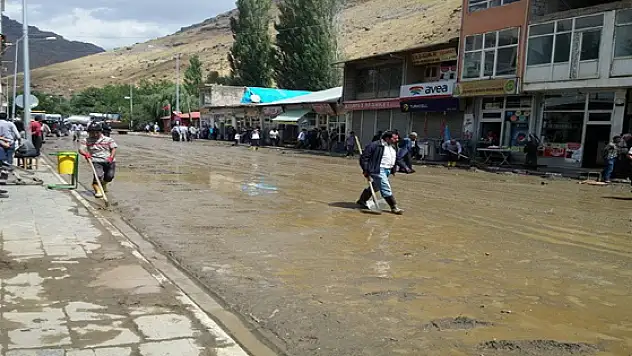 Bahçesaray'da Sel Sonrası Temizlik Çalışmaları Başladı