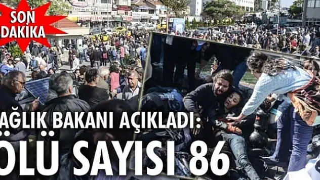 Ölü sayısı 86'ya yaralı sayısı da 186'ya yükseldi. 