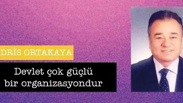 Devlet çok güçlü bir organizasyondur