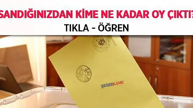 Sandığında Kime Ne Kadar Oy Çıktı