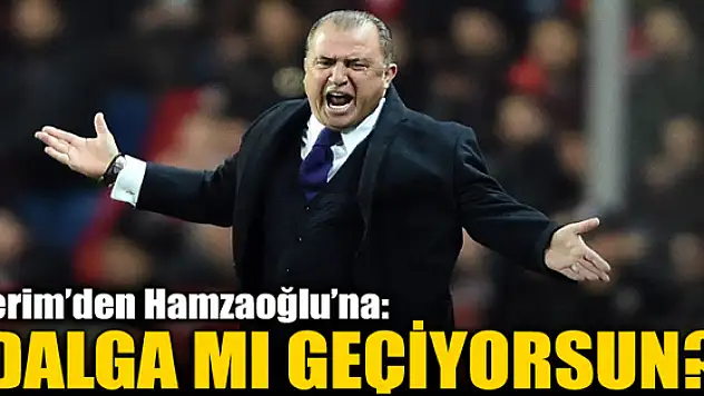 Terim'den Hamzaoğlu'na: Dalga mı geçiyorsun 