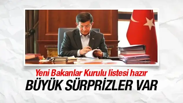 Yeni bakanlar listesi kabinede sürprizler var
