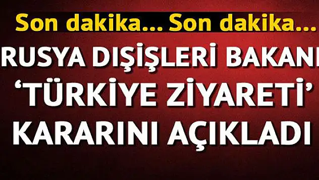 Rusya Dışişleri Bakanı Lavrov Türkiye ziyaretini iptal etti