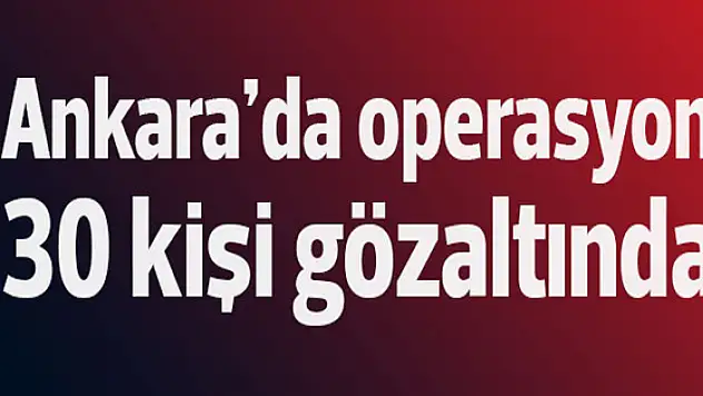Ankara merkezli operasyon: 30 gözaltı