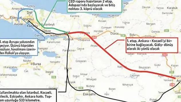 Ankara-İstanbul arası 1.5 saat