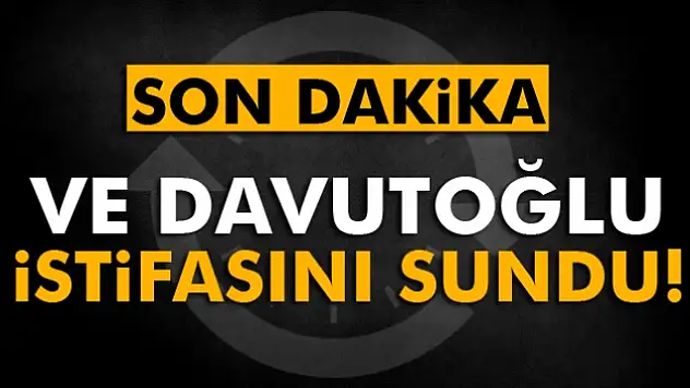 Başbakan Davutoğlu istifasını sundu