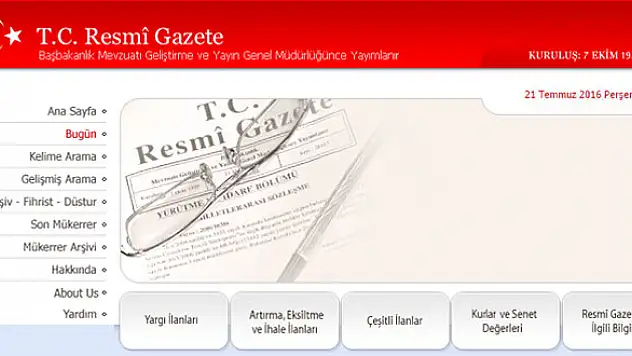 OHAL kararı Resmi Gazetede