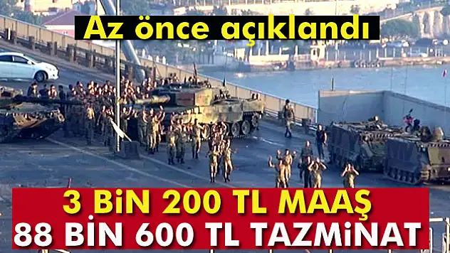 Darbe şehidi yakınına ve yaralananlara ödenecek maaş belli oldu