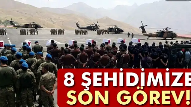 Hakkari şehitlerine uğurlama töreni