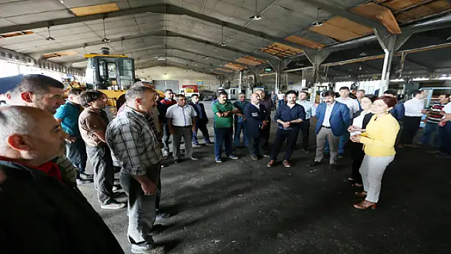 Eşbaşkanlardan belediye çalışanlarına ziyaret