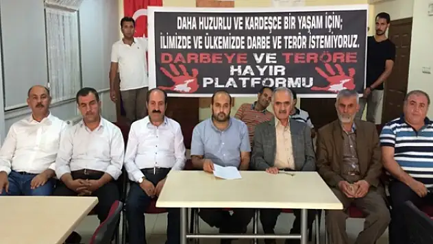 Darbeye ve Teröre Hayır Platformundan açıklama