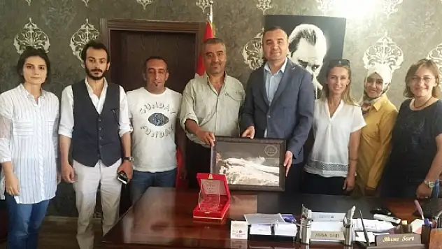 Kaymakam Sarıya teşekkür ziyareti