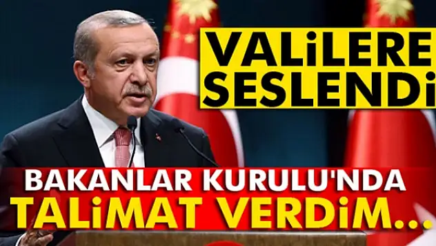 Cumhurbaşkanı Erdoğan, valilere seslendi