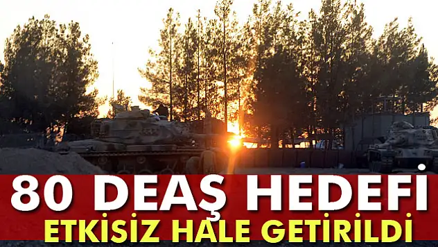 80 DEAŞ hedefi etkisiz hale getirildi, 4 muhalif yaralandı