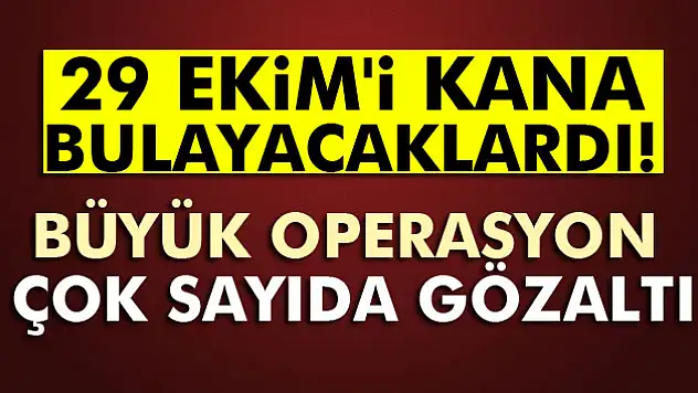 29 Ekim'i kana bulayacaklardı! 19 gözaltı