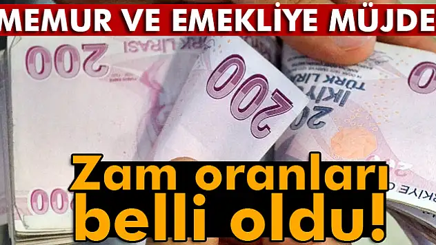 Memur ve emeklinin zam oranları belli oldu
