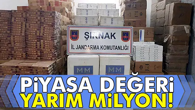 Şırnakta 130 bin paket kaçak sigara ele geçirildi
