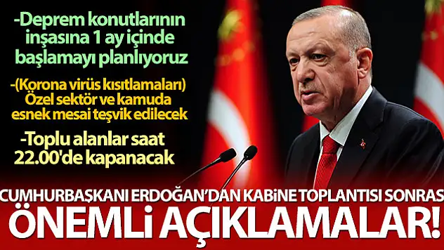 Cumhurbaşkanı Erdoğan'dan önemli açıklamalar