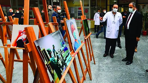 Sağlık çalışanlarından korona virüs farkındalık sergisi