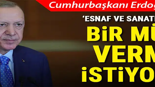 Cumhurbaşkanı Erdoğan: 'Esnaf ve sanatkarların faiz destekli kredilerinde 6 aylık taksitleri ertelenecek'
