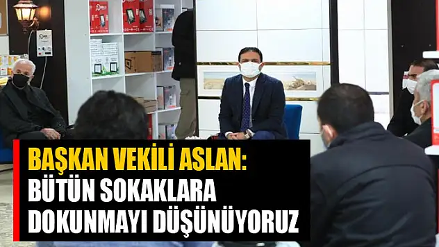 Başkan Vekili Aslan: 'Bütün sokaklara dokunmayı düşünüyoruz'